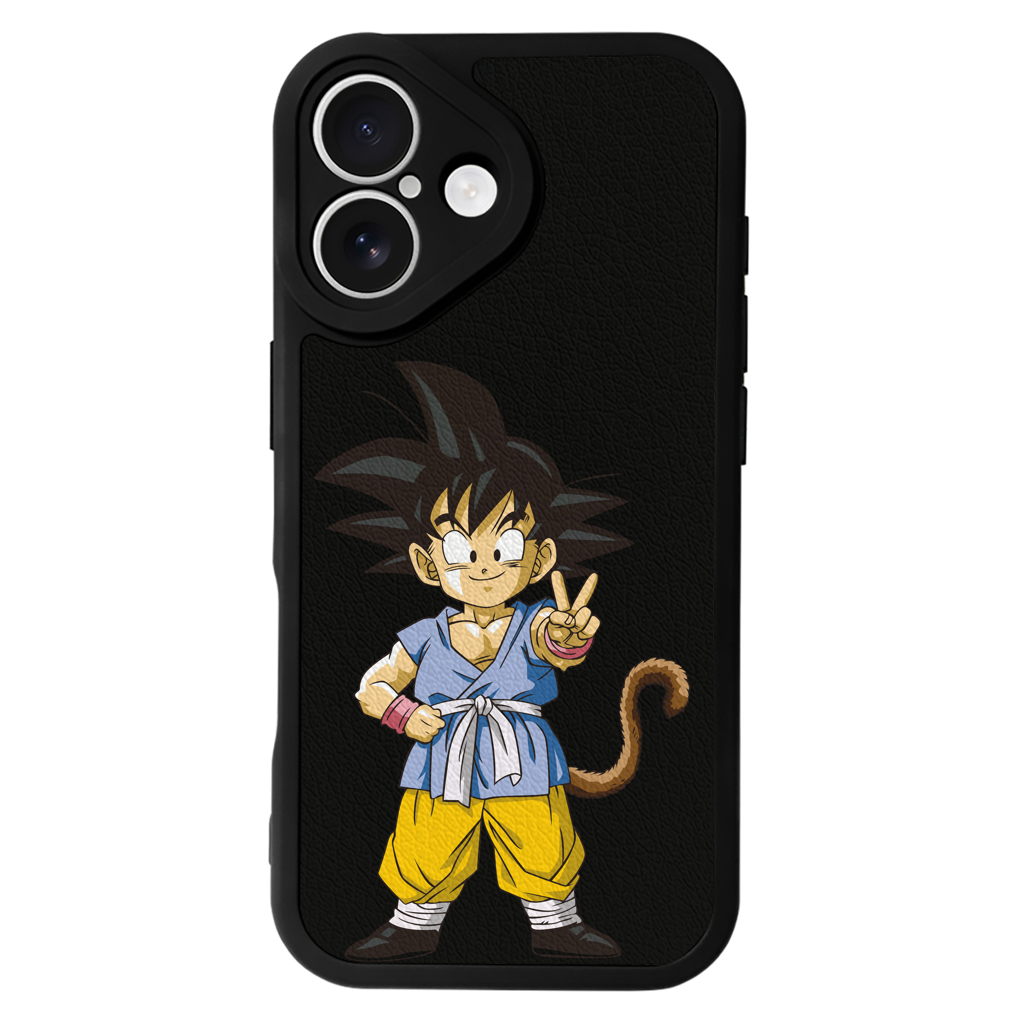 （画像用） ドラゴンボール 孫悟空（そん ごくう）Son Goku カカロット DRAGON BALL Kakarotto 【iPhone 16シリーズ対応】シリコンスマホケース（レザー調） 材質：シリコン